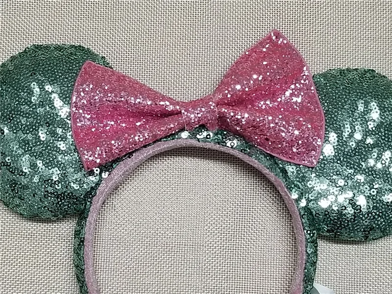 New Sugar Rush Mint Green &amp Pink Glitter Minnie Sequin Ears Headband For Gift Costume Party | Игрушки и хобби