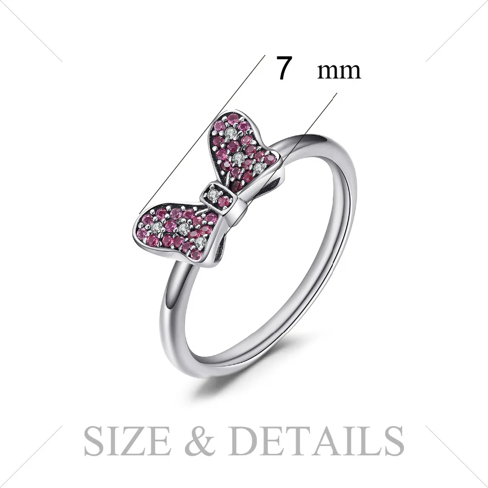 Jewelrypalace стерлингового серебра 925 gliter бабочка узел кольцо|Кольца| |