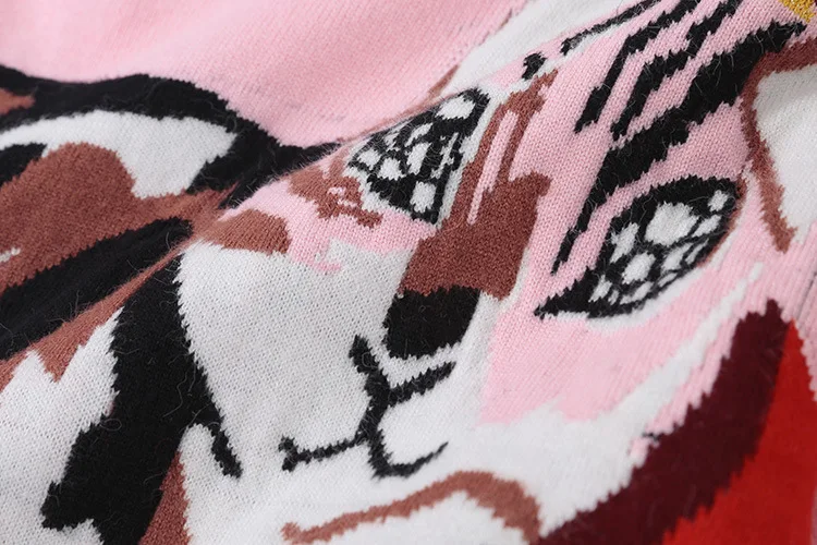 New Fashion Women Cat Jacquard Soft Sweater Loose Cute Thick Warm Long Sleeve Pullover Vintage Autumn Winter Cloth C-101 | Женская