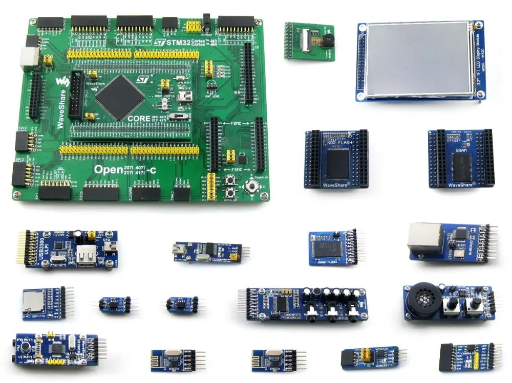 Open407I C посылка B = STM32 доска STM32F407IGT6 ARM Cortex M4 макетная плата + 3 2 &quotTFT 320x240 Touch ЖК