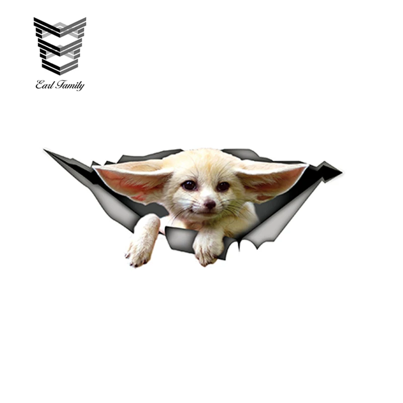 EARLFAMILY 15 см x 6 забавные Fennec Fox автомобильные наклейки креативные модифицированные