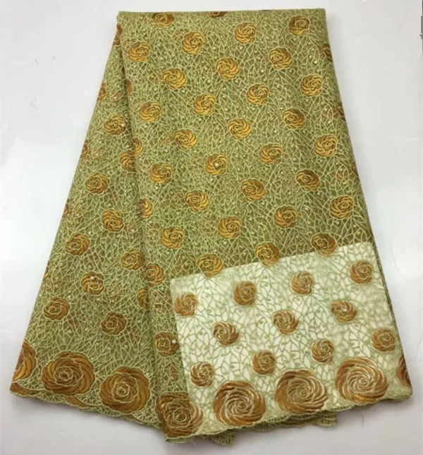 Latest Beaded Lace Fabric 2017 Fashion African Tulle French High Quality Nigerian Fabrics yd-10 | Дом и сад