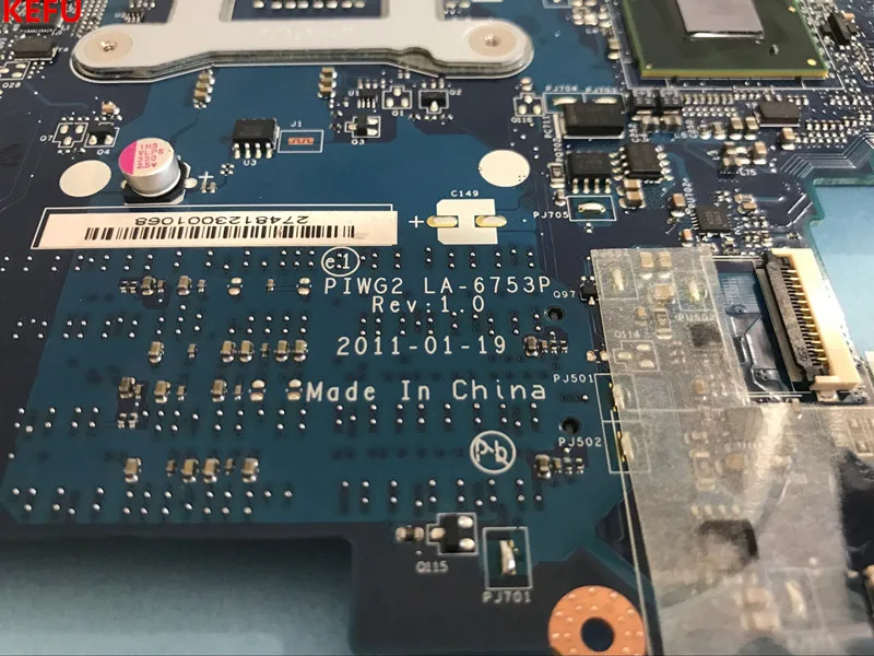 Материнская плата для ноутбука KEFU PIWG2 LA-6753P Lenovo G570 | Компьютеры и офис