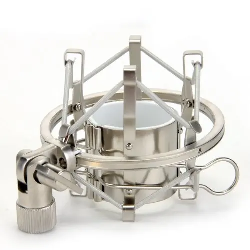 Серебристая металлическая подставка для микрофона крепление с винтами |