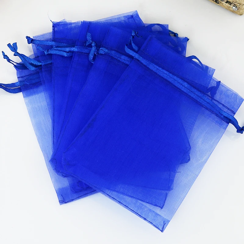 

50pcs/lot 30x40cm (11.8"x15.7") Royal Blue Organza Bags Big Boutique Jewelry Packaging Bags Party Favor Drawstring Gift Bag