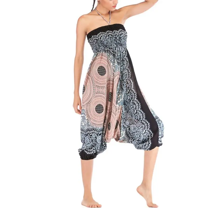 Летние Осенние брюки для женщин, широкие брюки, Boho Aladdin, шаровары, pantalones mujer, свободные богемные штаны с высокой талией