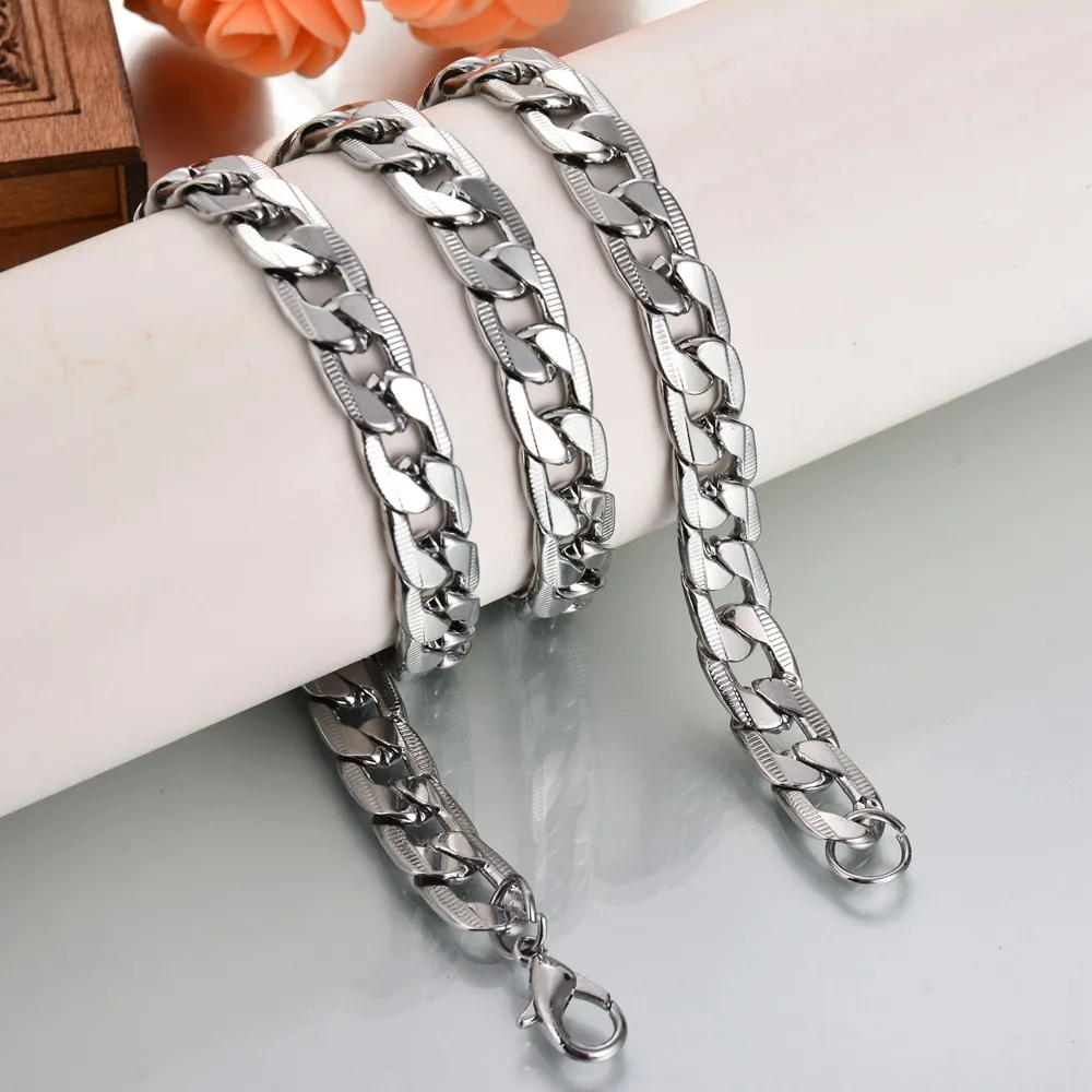 Оптовая цена хип-хоп панк рок цепи ожерелья модные серебряные золотые ювелирные