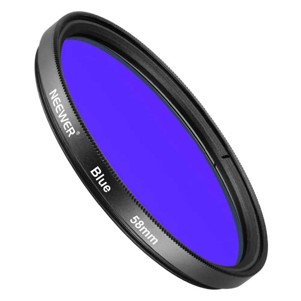Neewer 58 мм полный синий фильтр объектива для Canon EOS Rebel T6i T6 T5i T5 T4i T3i SL1 DSLR HD Оптическое