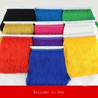 wholesale 20 cm long fringe lace tassel polyester lace trim ribbon sew latin dress stage garment curtain diy sewing accessories