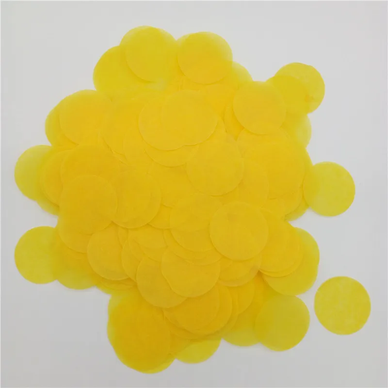 yellow 2,5 см 30 г бумага конфетти с днем рождения свадьба Вечеринка ребенок украшение душевой кабины Рождество праздник декоративный шарик деко - Цвет: yellow