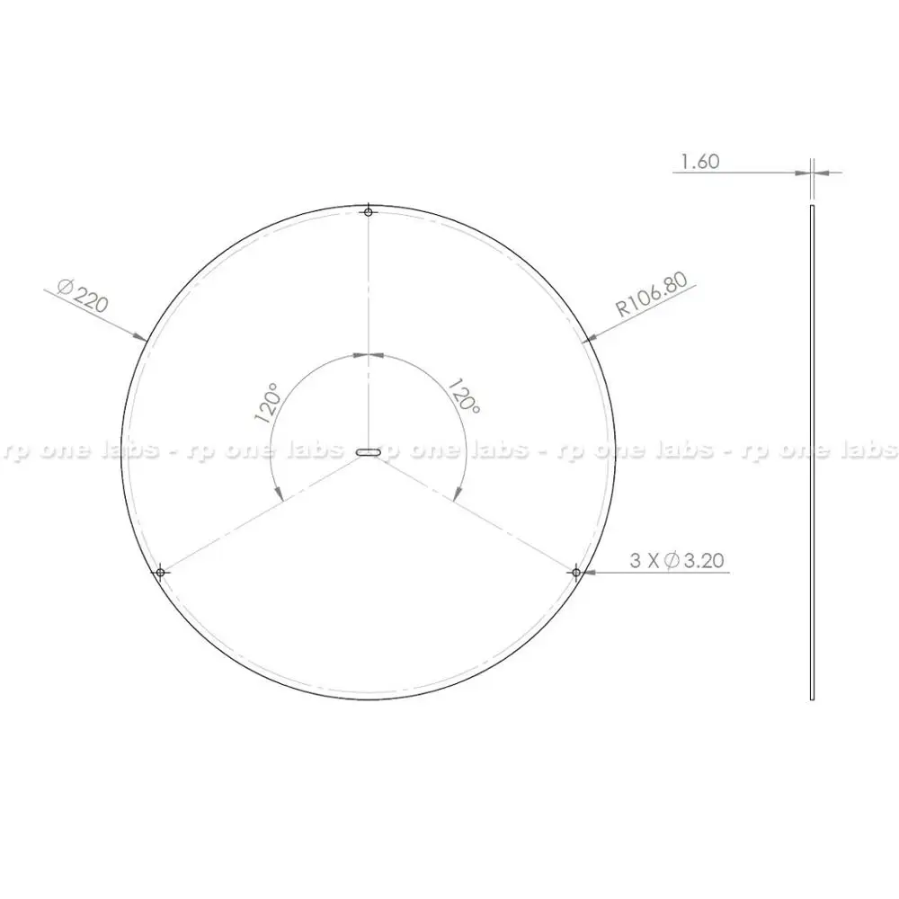 MK2Y круглая Подогреваемая платформа PCB Delta RepRap 3D принтер Kossel Rostock 12 В 220 мм