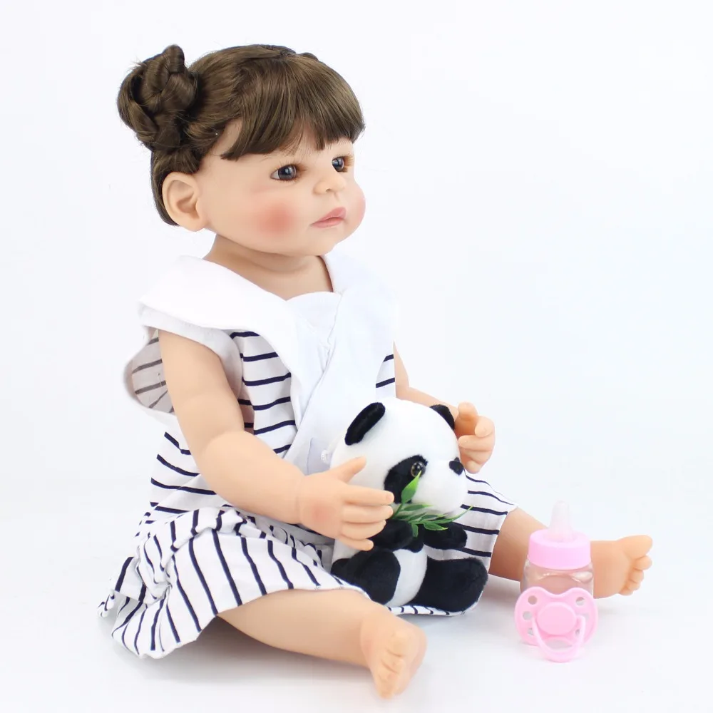 55 см полный силиконовые винила тела Reborn Baby Doll Игрушки для девочек Bonecas