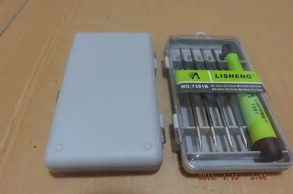 

wholesale/retail alloy steel 5 in 1 phillips slotted 1.5 2.0 2.5 3.0 mini precision screwdriver long bits set NO.7391B