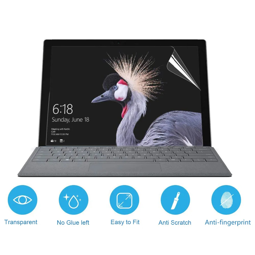 Cartinoe Защитная пленка для экрана планшета microsoft Surface Pro 2017/Pro 4 12 3 &quot Hd кристально