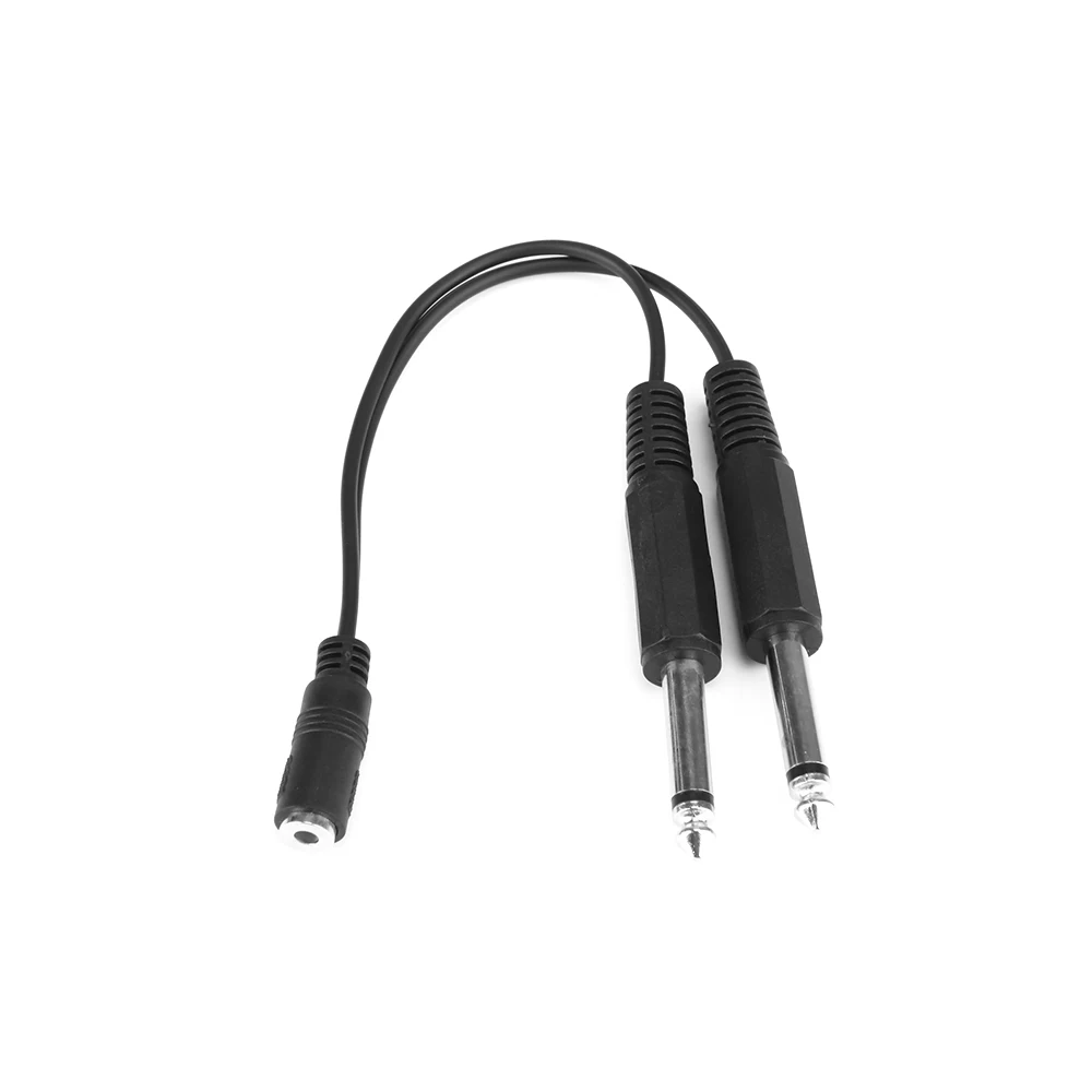 3.5mm Digital shielded high definition cable Female Jack to 2*6.35mm TRS Mono Male Plug Extension Audio Cable Convertor EB10289 |