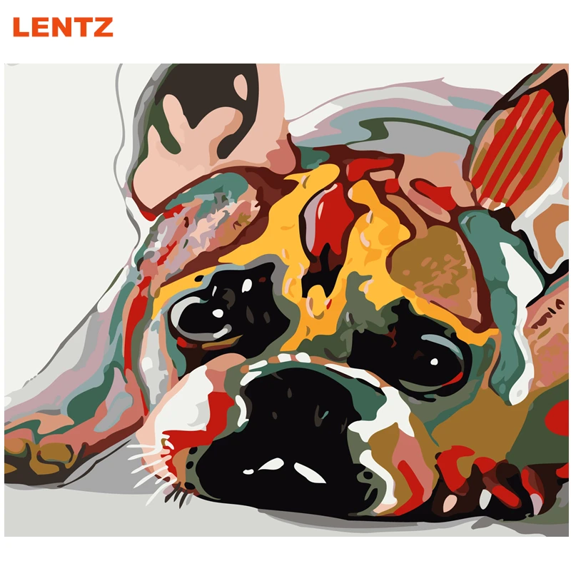 Жирафф абстрактные животные DIY живопись по номерам ручная роспись маслом