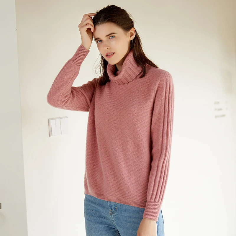 

2018 New Stly Autumn Winter Women's Cowl Neck Cashmere Sweater