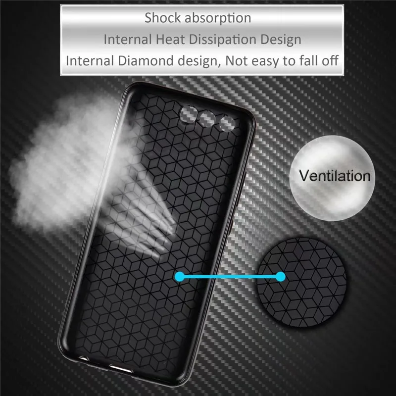 Synthetic Fiber Case for Huawei P10 case soft Carbon tpu Plastic Back Cover For plus fundas capas |