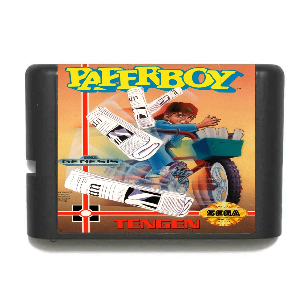 Paperboy 16 бит MD карточная игра для Sega игры Mega Drive Genesis|Картриджи| |
