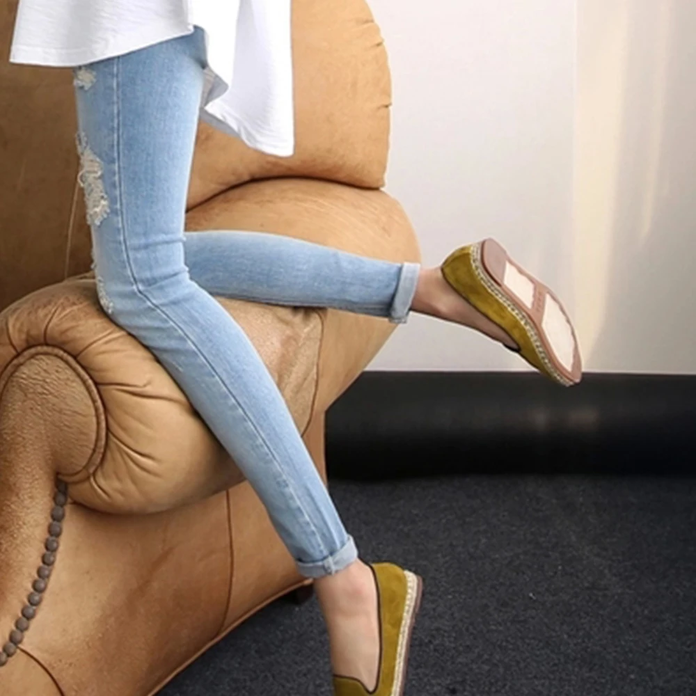 Рваные джинсы для беременных Одежда брюки с эластичным поясом беременных|Джинсы|