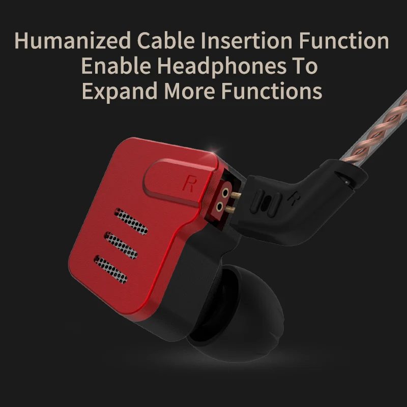 

New Original KZ BA10 5BA HIFI Stereo In-ear Headset Balanced Armature Driver Monitor Earphone Earbuds with 0.75mm 2 pin Cable
