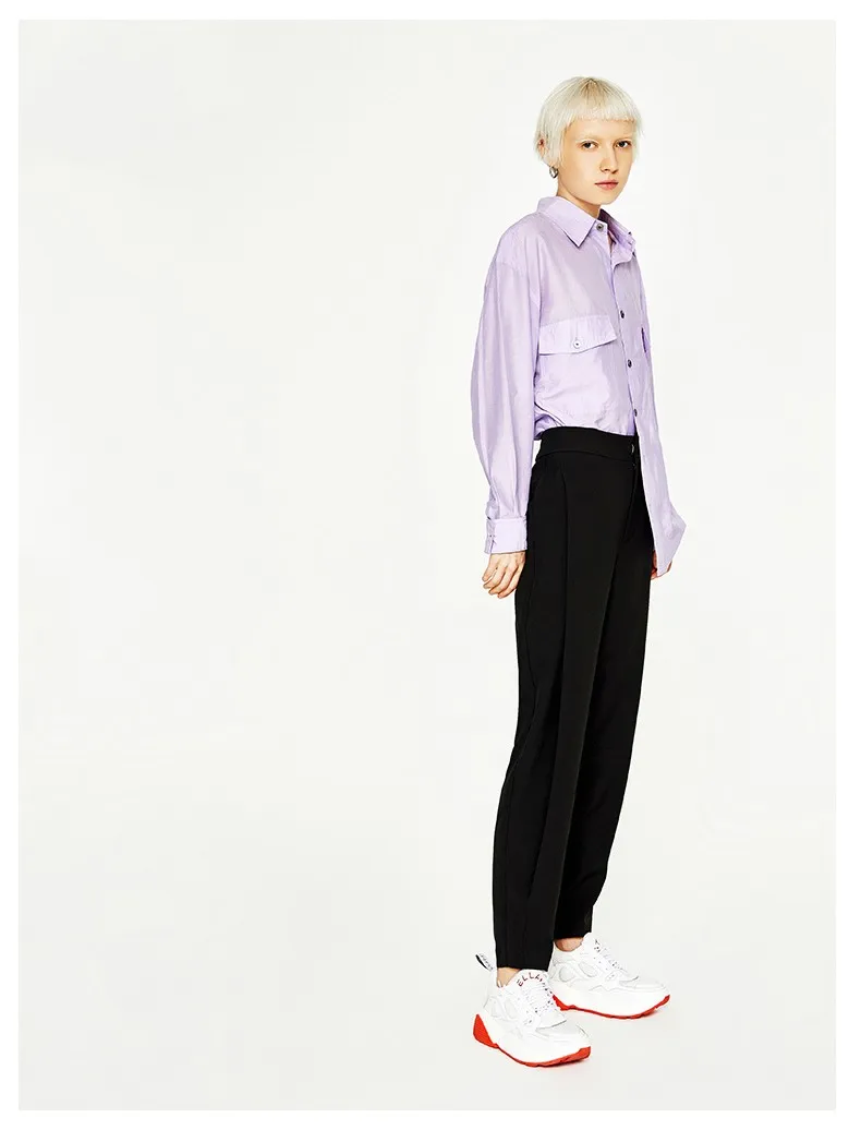 Toyouth High Waist Harem Pants Autumn Solid Trousers Women Fashion Loose Radish Pantalones Mujer Size 25~31 Casual Pants