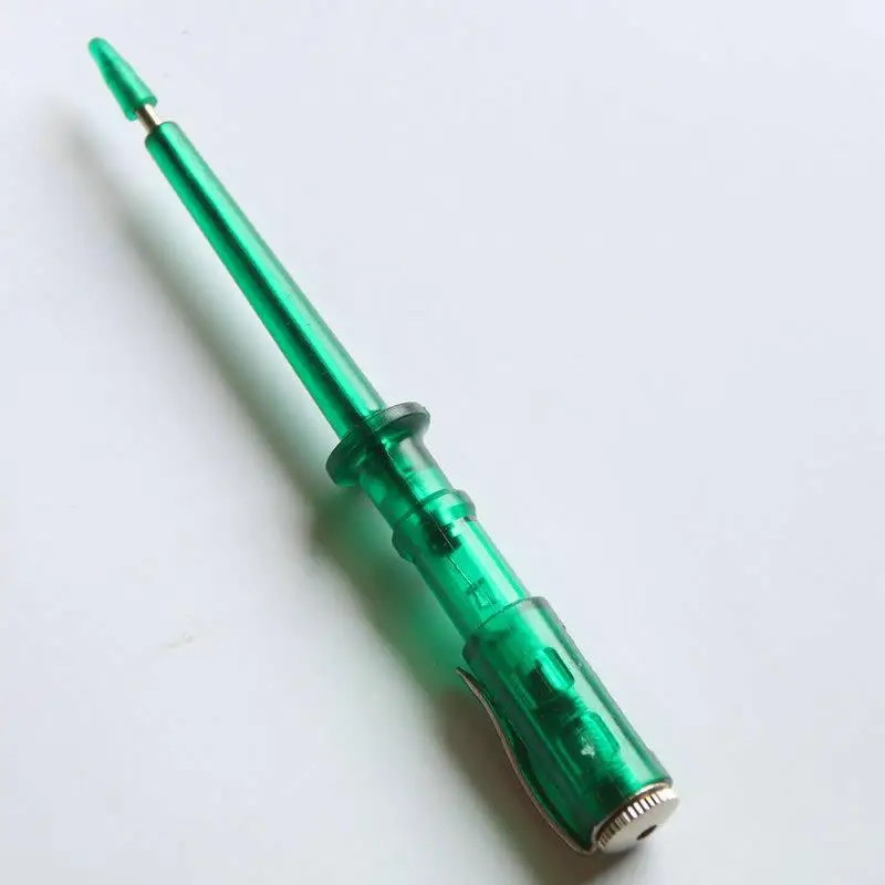 Car Electrical Voltage Tester Pen With Spring Line DC 6V-24V Transparent Motorcycle Light Lamp Electrician Test Pencil New |