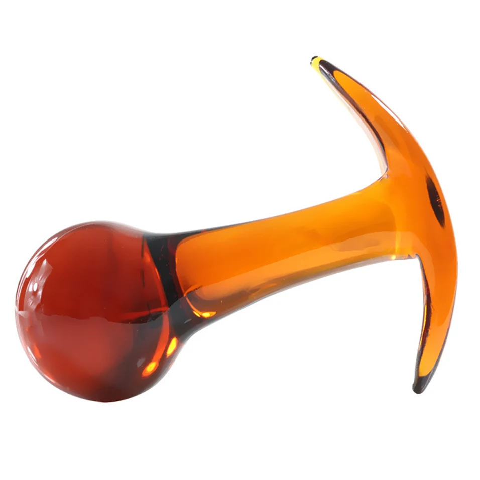 Анальная пробка camaTech Pyrex с голубыми кристаллами расширитель простаты массажер