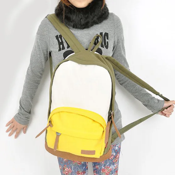 Новый Новинка 2017 года прибыл на каждый день женские цветные холщовые рюкзаки в