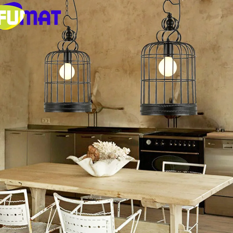 Подвесной светильник FUMAT винтажный подвесной в стиле ретро черная Подвесная