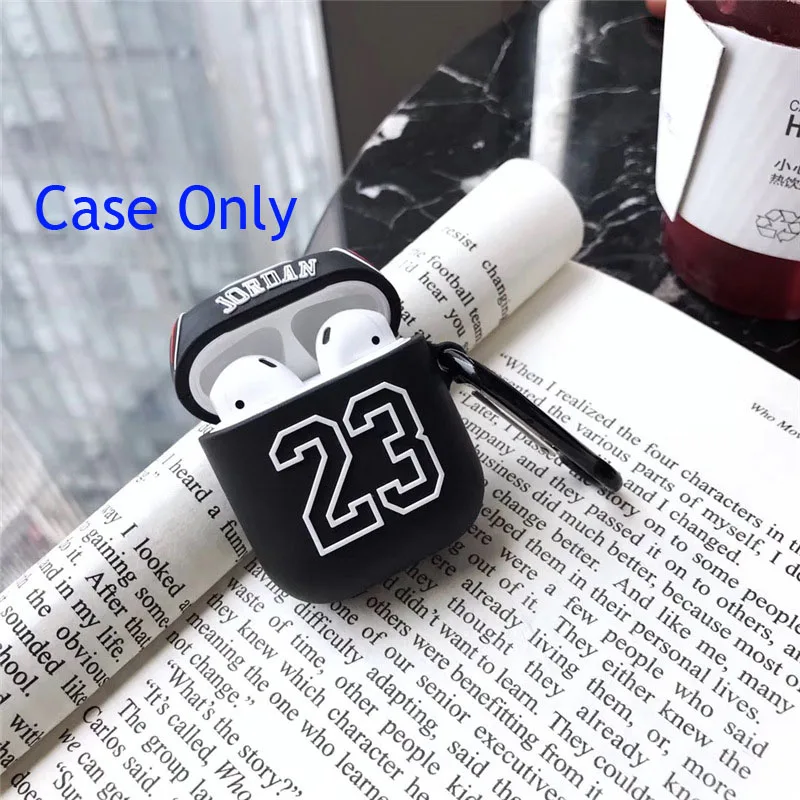 Black Для AirPods чехол для мальчика баскетбольный Мягкий силиконовый чехол для наушников s для Apple Airpods 2 защитный чехол Funda с кольцом на палец - Цвет: Black
