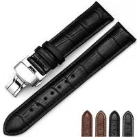 14 16 18 19 20 21 22 24 mm watch belt accessories watchbands genuine leather band watch strap watches bracelet folding buckle