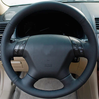 Подходит для 2004 2005 2006 2007 Honda Accord CL7 из натуральной кожи чехол рулевого колеса автомобиля аксессуары для автомобиля Стайлинг автомобилей