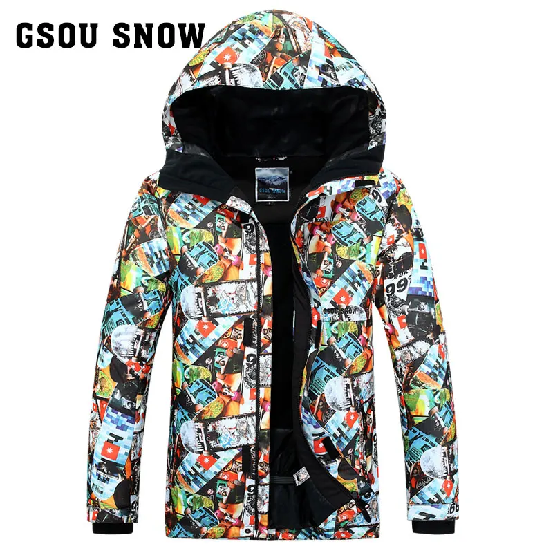 Мужская лыжная куртка зимняя ветрозащитная водонепроницаемая верхняя одежда