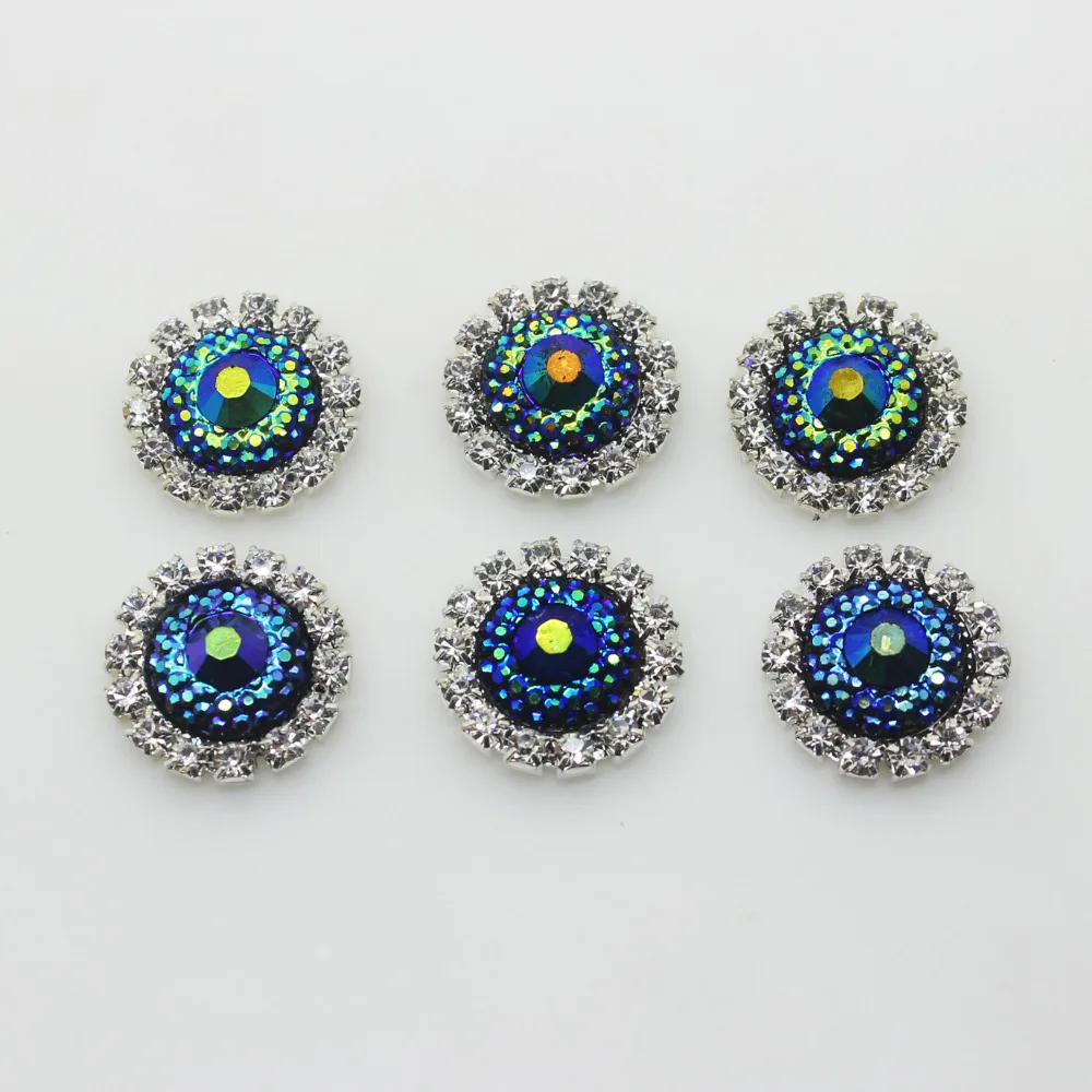 10 шт. разноцветные пуговицы с плоской задней поверхностью 18 мм|flatback rhinestone