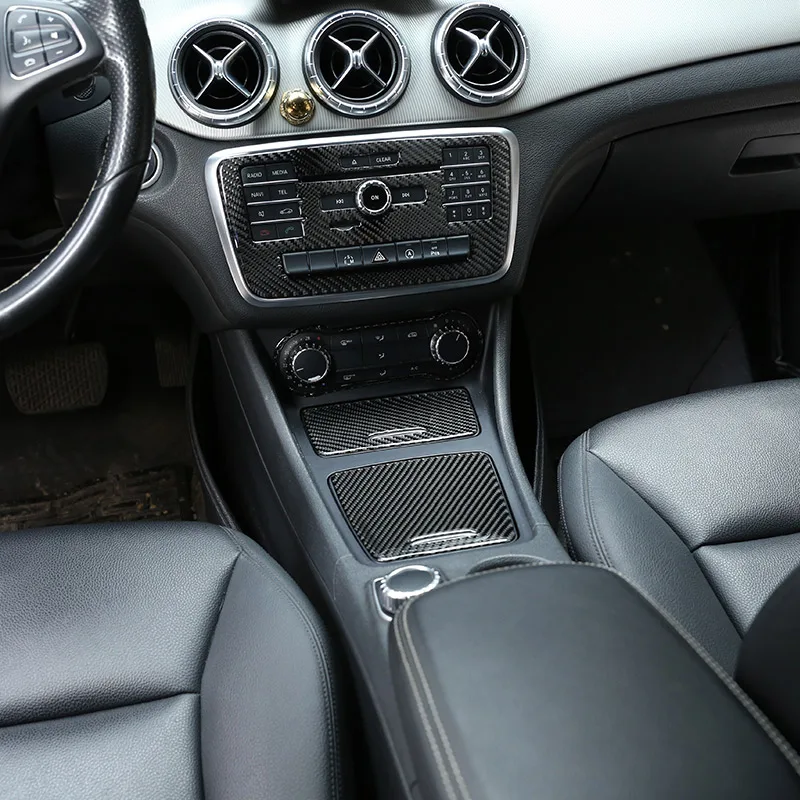 Карбоновая рамка для коробки хранения внутри салона Mercedes Benz CLA GLA A Class W117 C117 W176 X156