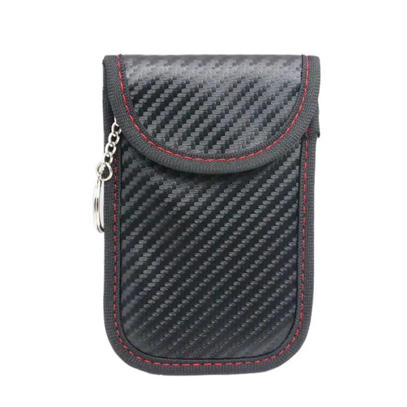 Сумка Фарадея из углеродного волокна водонепроницаемый брелок для ключей