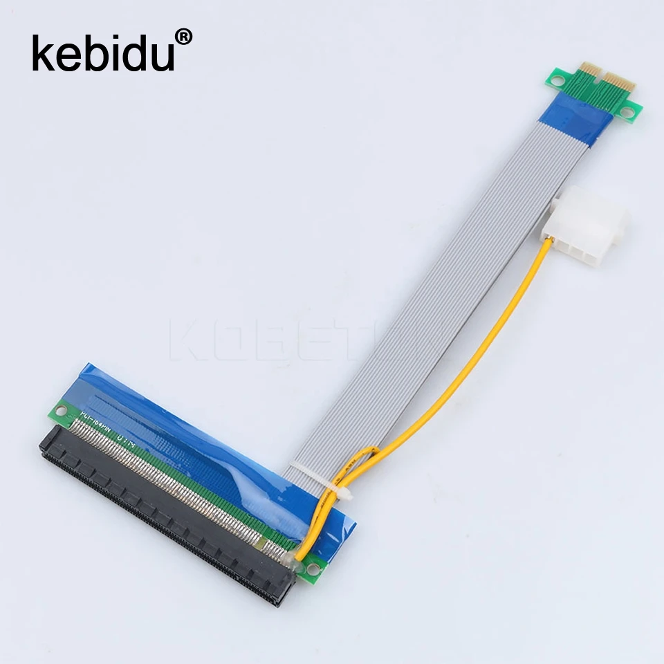 Kebidu Power PCI E Riser 1X к 16X Удлинительный кабель гибкий Express Card Extender адаптер конвертер