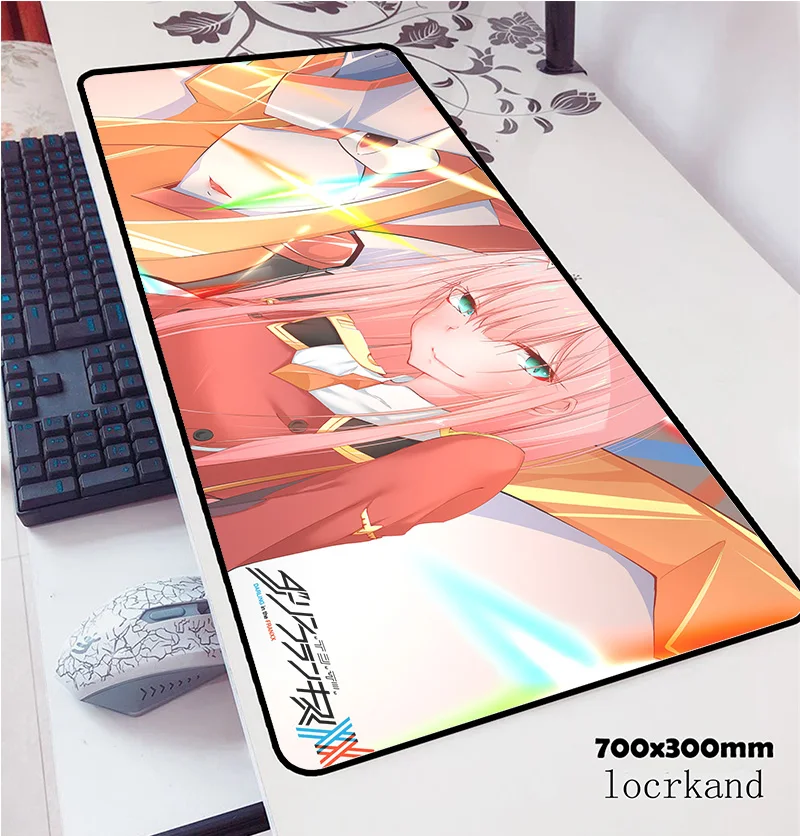 Коврик для мыши darling in the franxx 70x30 см игровой коврик классный новый офисный notbook