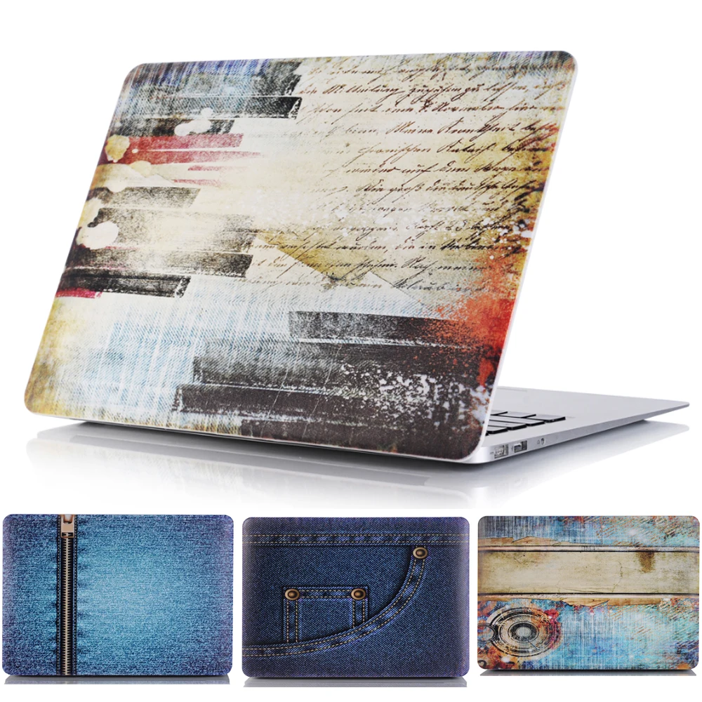 Чехол для ноутбука с принтом джинсового рисунка Macbook Air 11 Pro 12 13 15 чехол Mac 3 retina Touch