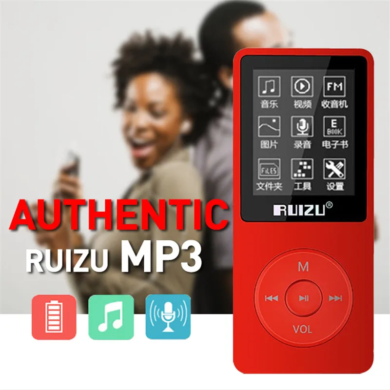 Mp3 плеер RuiZu X02 HiFi 8G с TFT экраном 1 8 дюйма FM рекордер|MP3-плееры| |