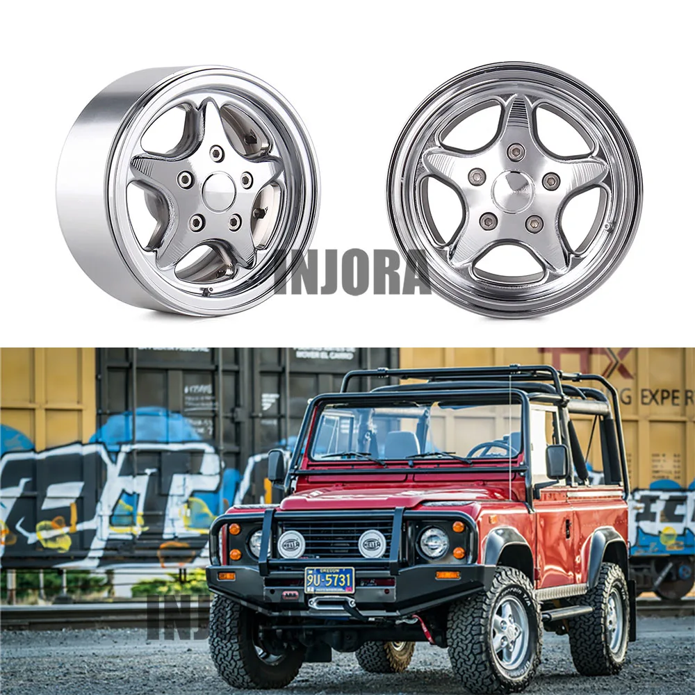 INJORA 4 шт. 1,9 Beadlock металлический классический обод колеса для RC Rock Crawler Traxxas TRX4 Bronco Axial SCX10 90046 D90