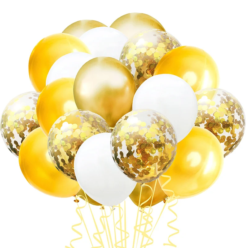 20 шт День рождения украшения смешанный конфетти латексные шары Baby Shower Свадебная