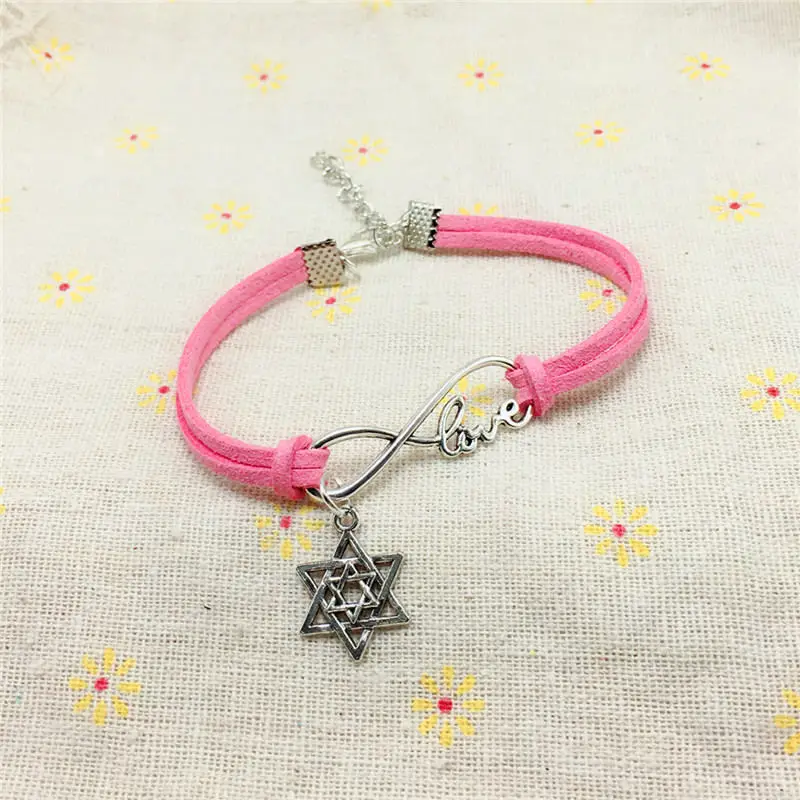 19 различные Цвет Новый Винтаж бесконечность любви гексаграмма веревки ручной