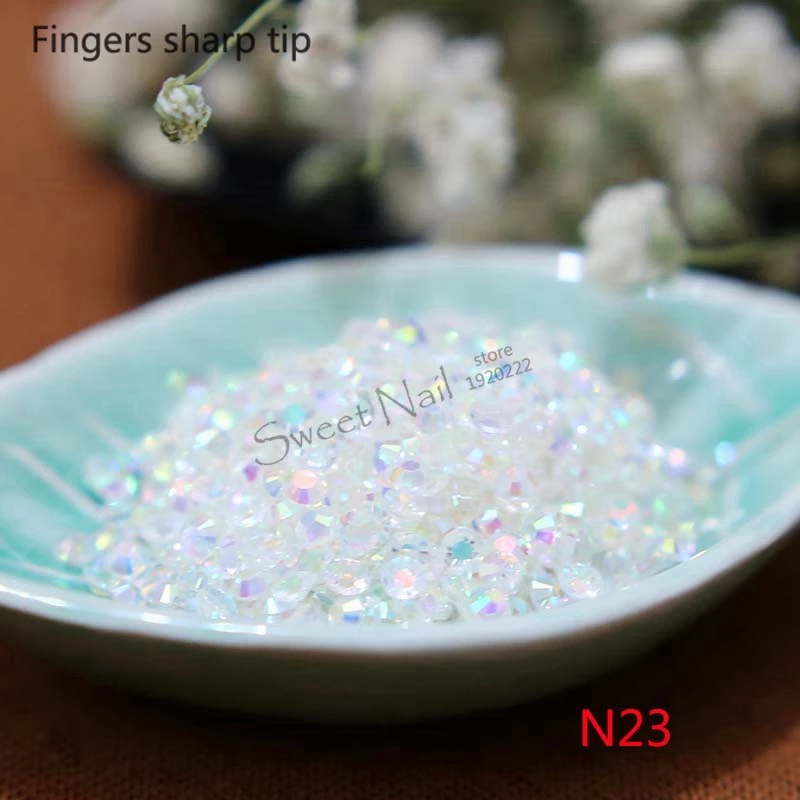 1000 шт. прозрачные белые стразы для украшения ногтей 5 мм|nail art decorations|rhinestone nail