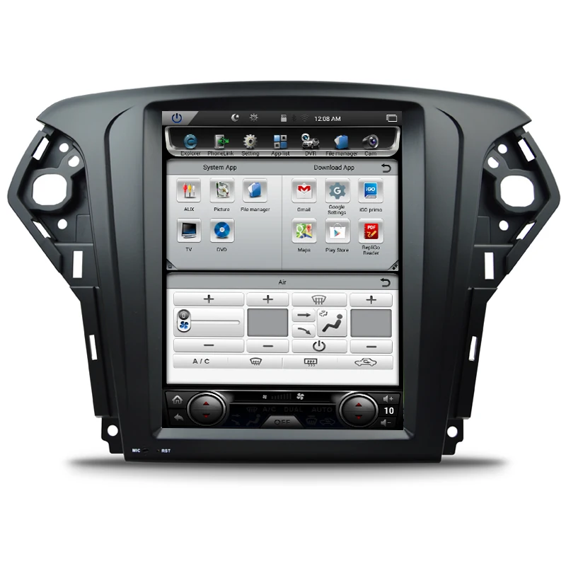 GreenYi Vertical 10.4&quot Quad Core Android 6.0 2GB RAM Car DVD GPS Navi Radio For Ford Mondeo 2007-2012 Headunit Multimedia Stereo |