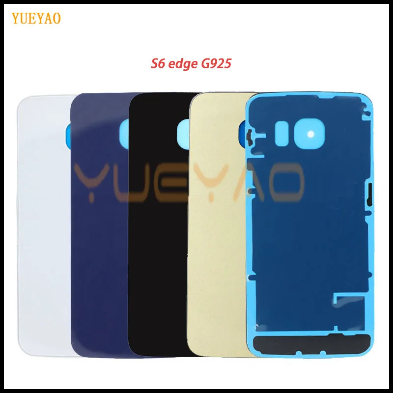 Стеклянная крышка для аккумулятора S6 Edge Plus G928 задняя батарейного отсека G925 чехол