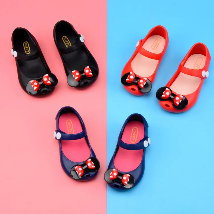 2019 Summer Children's Cartoon Shoes Baby Girls Soft Jelly Sandals Kids Minnie PVC Anti-slip Beach Toddler |