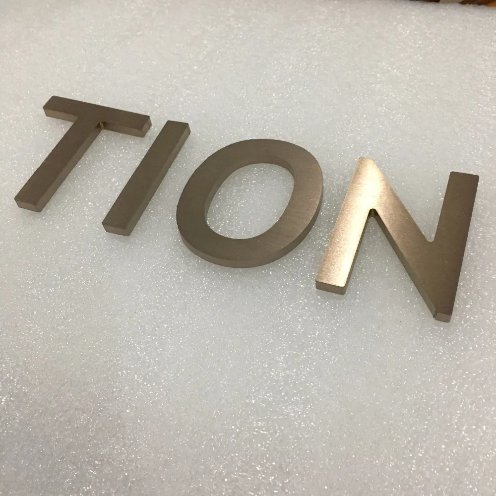 Предварительная продажа заказной DIY логотип Алфавит из нержавеющей стали