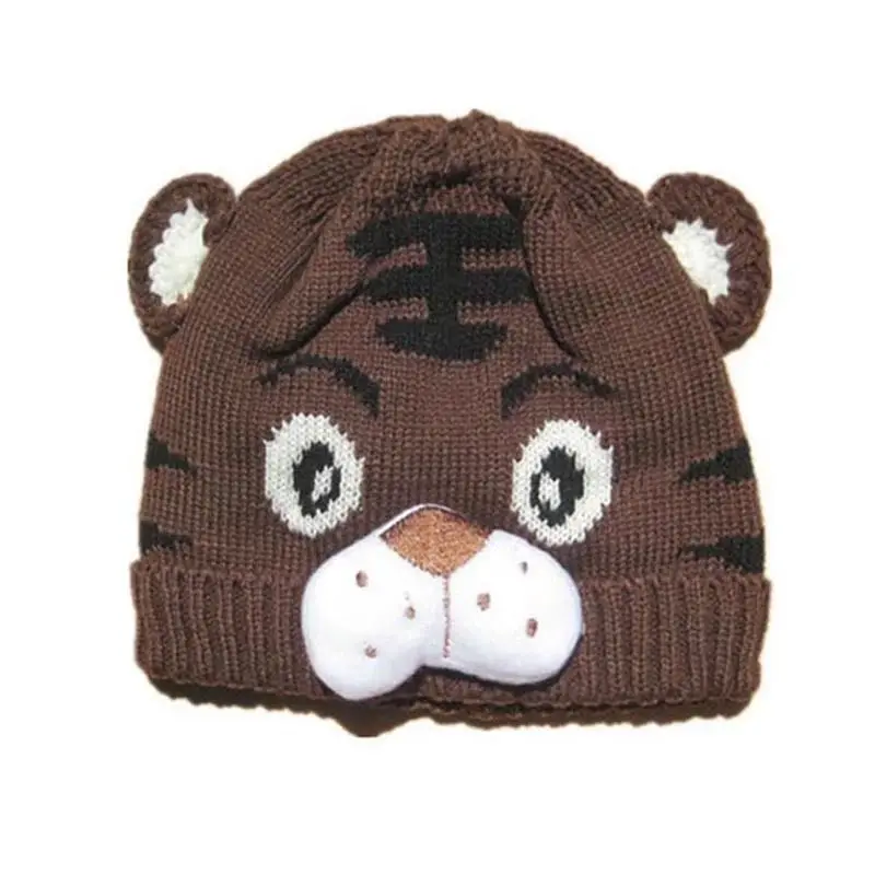 6 colors Babies Winter Beanie Hat Baby Girls Boys Kids Toddlers Tiger Tail Crochet Knit Cap 1-4T | Детская одежда и обувь